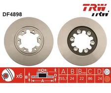 2 St. Bremsscheibe TRW DF4898 für Ford Ranger Mazda B-Serie