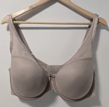 Curvy Couture Women's Underwire Bra size 38DDD Taupe Sparkle Embellishments 