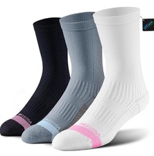 Coolmax Bamboo Viscose Compression Running Crew Socks Small Size 5-7