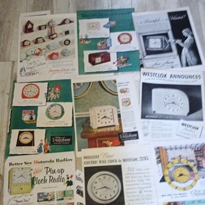 Telechron Westclox Motorola New Haven Vintage Print Ad Lot, Multicolor