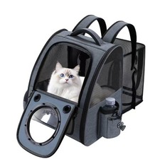 Bubble Cat Backpack Carrier, Expandable Cat Carrier Backpack,Breathable Pet B...