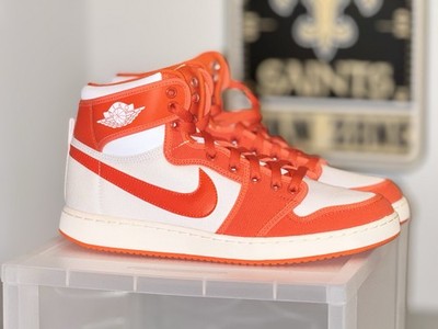 Nike Air Jordan 1 AJKO High OG White/Orange Men s Size 10   With Clear Case