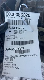 00 01 02 03 JAGUAR S-TYPE Transmission Assy. At 6-181 (3.0l)