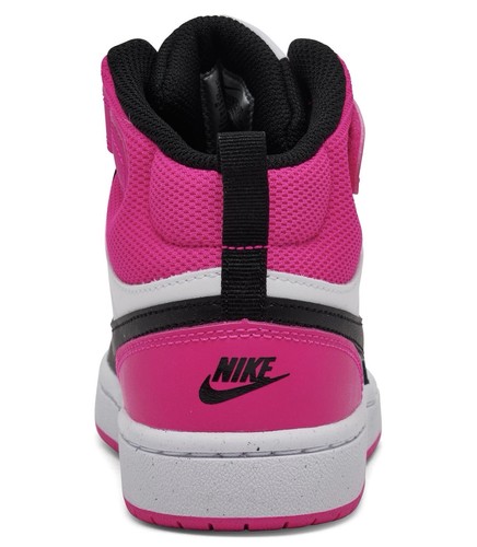 Nike weiß schwarz und pink Turnschuhe mittelhoch Freizeit mit Streifen Größe 6 Jahre neu ohne Karton - Bild 4 von 7