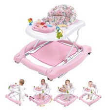 NEW Foldable 5-in-1 Baby Activity Walker and Rocker Pink