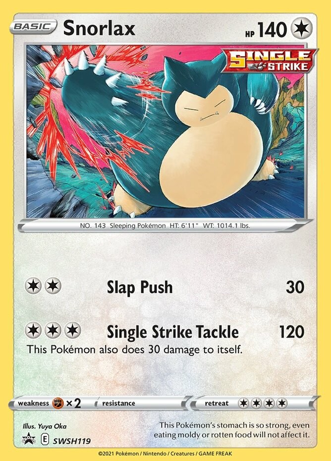 Lightly Played Snorlax - SWSH119 - SWSH Black Star Promos Pokemon SWSH Black Sta