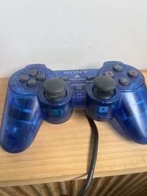 Sony PlayStation 2 PS2 Ocean Blue Clear Controller OEM DualShock 2 SCPH-10010