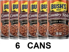 BUSH'S Best Country Style Baked Beans 28 oz Can Shelf Stable - 6 PACK