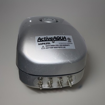Hydrofarm Active Aqua Air Pump, 12W, 25 L/min 8 Outlet -Provides Oxygenation