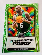 Kevin Garnett 2024 Leaf Metal Pre Production Proof Green Holo 1/1 One of One