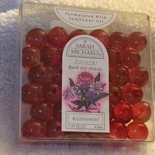Vintage 90s Sarah Michaels Wildflowers Bath Pearl Oil Beads Sealed 36ct