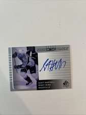 2001-02 SP Authentic - Sign of the Times Scott Hartnell #SH (AU)