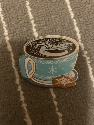 Disney Pin Lattes w/ Character Olaf Snowman Frozen Snowflake Cookie LE 3000 Pin