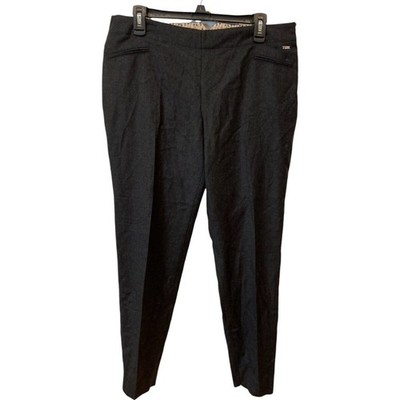 Escada Sport Womens Trousers Size 40 Black Side Zip Skinny Leg 100% Virgin Wool