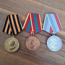 Soviet Union Medals Badge WW2 Veteran USSR lot Of3.