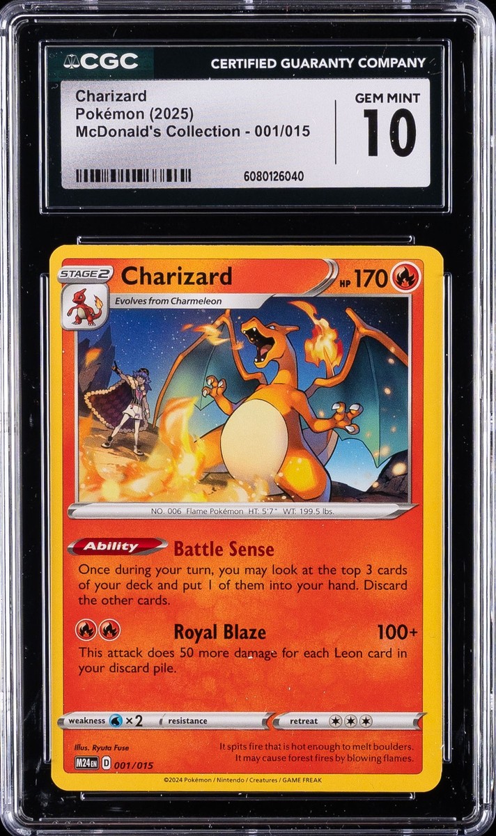 2025 POKEMON MCDONALD'S COLLECTION #001/015 CHARIZARD CGC 10 GEM