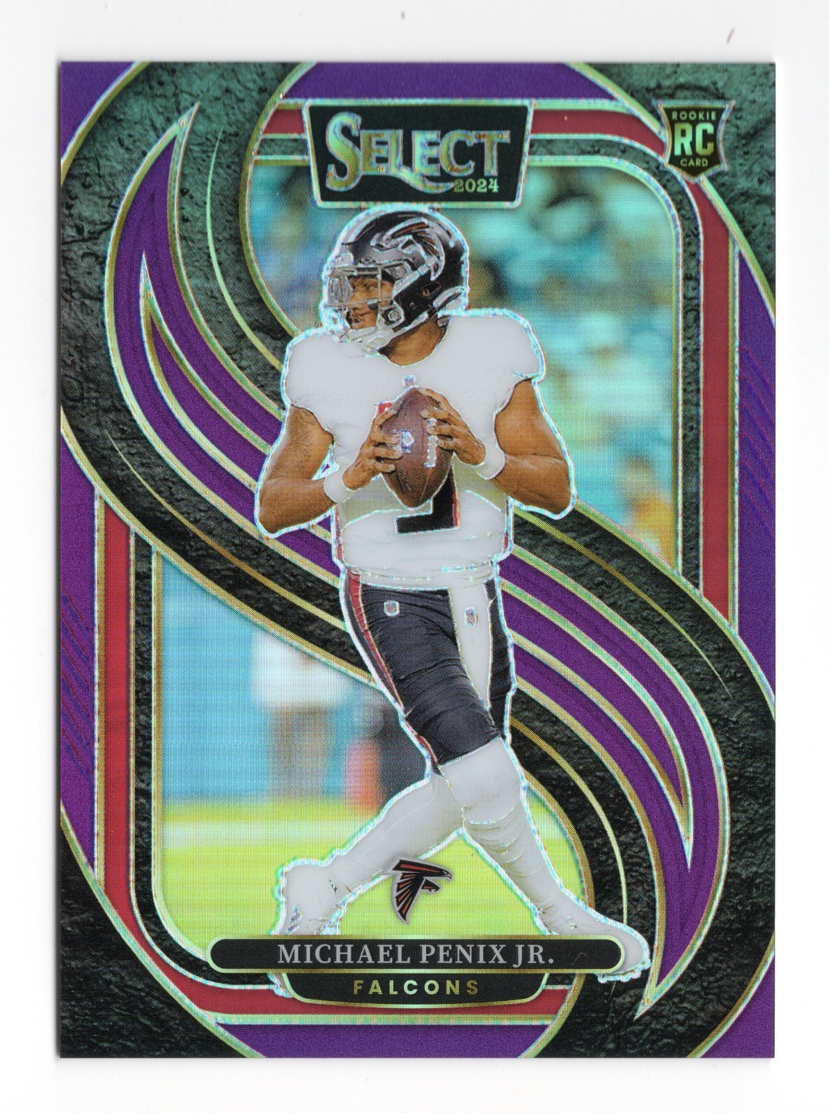 2024 Panini Select Michael Penix Jr. Purple Prizm Premier Level RC /75 #110