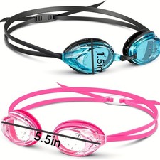 2PCS Comfort - focused Adult Swimming Goggles: Anti-fog,UV Protection, Polarized