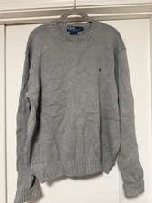 Polo Ralph Lauren, Men  s crew neck knit sweater, Gray, Size XL