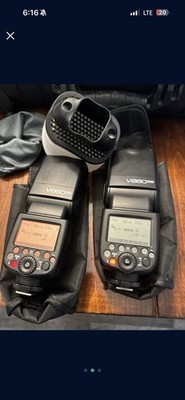 Godox V860IIN Shoe Mount Hot Shoe Camera Flashes with Diffusers Set of 2