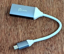 J5create JCA153G USB Type-C to 4K HDMI Video Display Adapter Gray/White