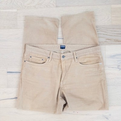 Bonobos Mens Corduroy Pants Size 35/36 Tan Straight Fit Casual Preppy Workwear