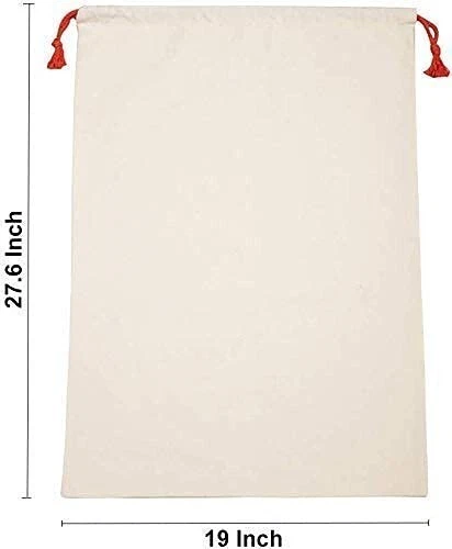 Новый большой холст Санта подарок мешок Рождество холст Санта подарок сумка персонализировать 19 x 27 - Изображение 3 из 4