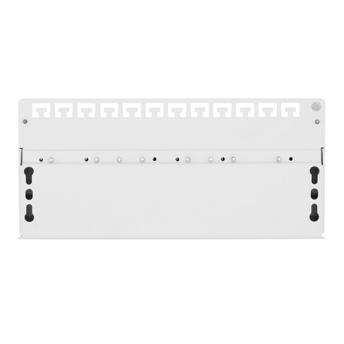 Patchpanel Cat.6A 12-Port 0,5HE RJ45 geschirmt Desktop Aufputz grau ProfiPatch - Photo 9/12