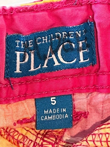 The Childrens Place Shorts Girls Size 5 Kids Pink Yellow Summer Casual Cotton - Picture 7 of 18