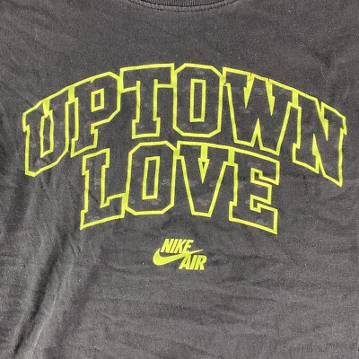 The Nike Tee T Shirt Adult Small Uptown Love Downtown Crush Graphic Black Mens