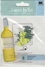 Jolee's by You 3-D non adhesive WHITE WINE Grapes Theme 71120 FAST FREE Shipping