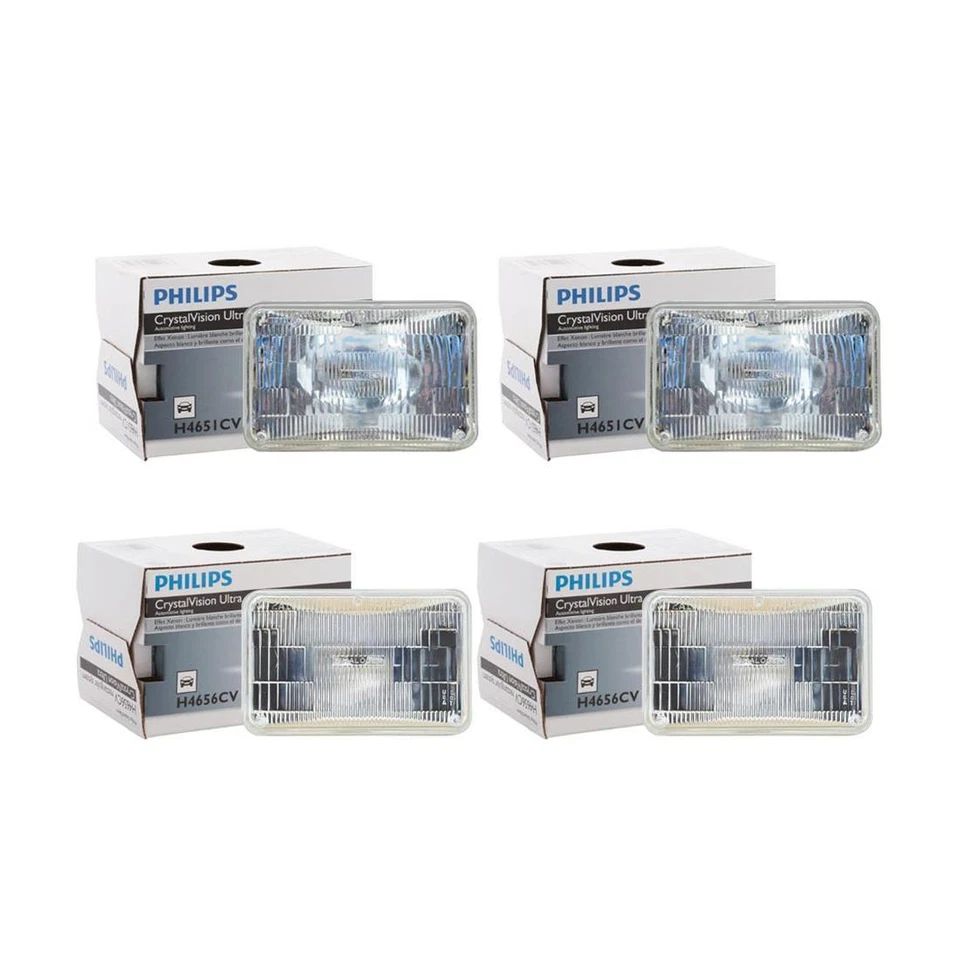 4 PIEZAS Bombilla de faro Philips para 1981 1982 1983 Audi Coupé haz alto + haz bajo Foto 2 de 2