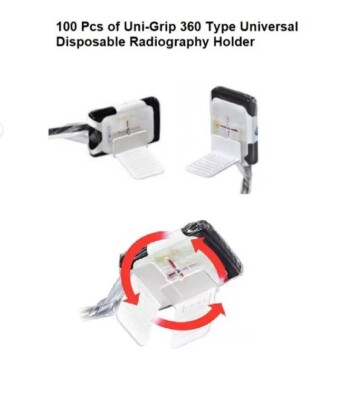 100 Uni-Grip 360 Type Universal Disposable Radiography Holder for Digital Sensor