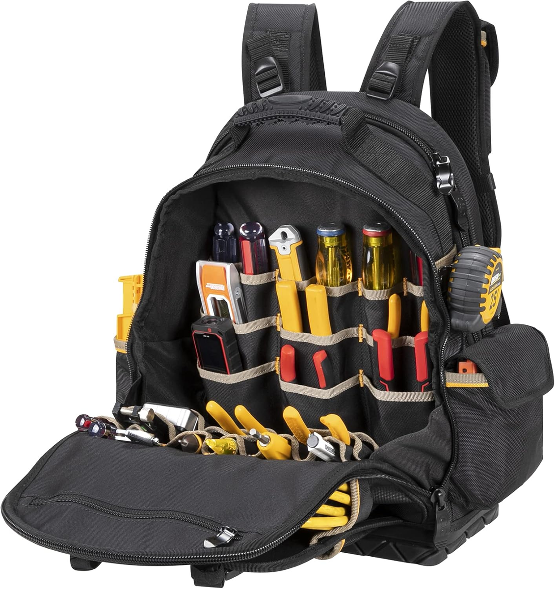 CLC Work Gear PB1133 38 Pocket Molded Base Tool Backpack, Black