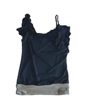 BUFFALO David Bitton Women's Teen Black & Grey Dressy Top Shirt Blouse - Sz: S/P