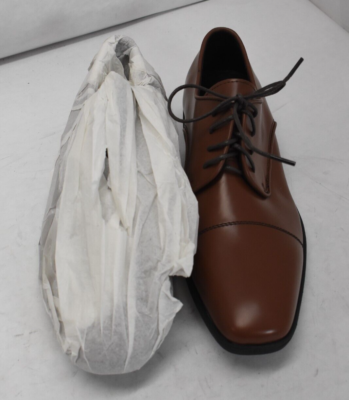 Jim's Formal Wear Chestnut Cognac Oxford Dress Shoes Laces Mens