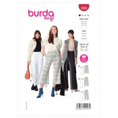 Burda Schnittmuster 5960 Hose 8-22 (34-48)