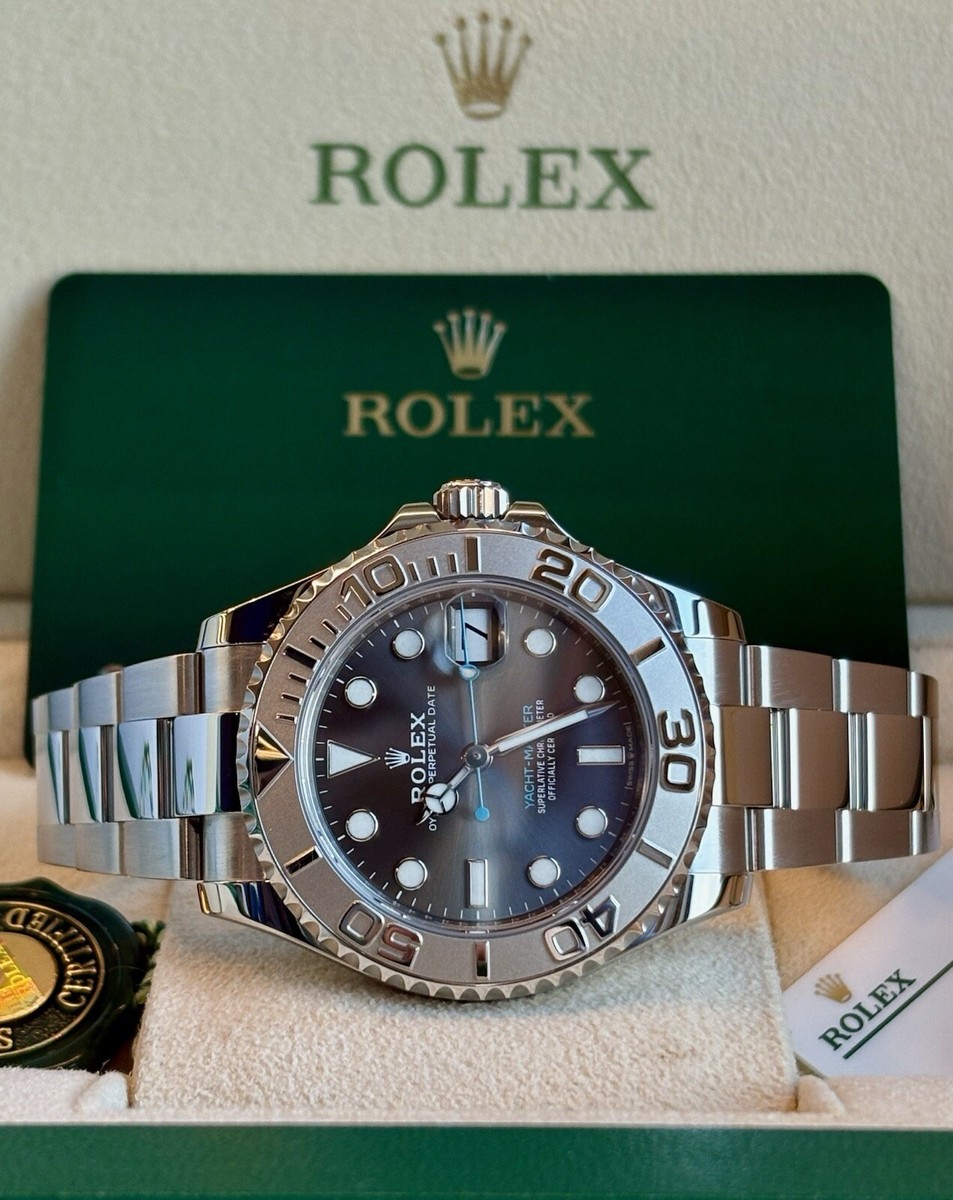 Rolex Yacht-Master 37 “Silver Surfer” COMPLETE SET Rhodium Dial