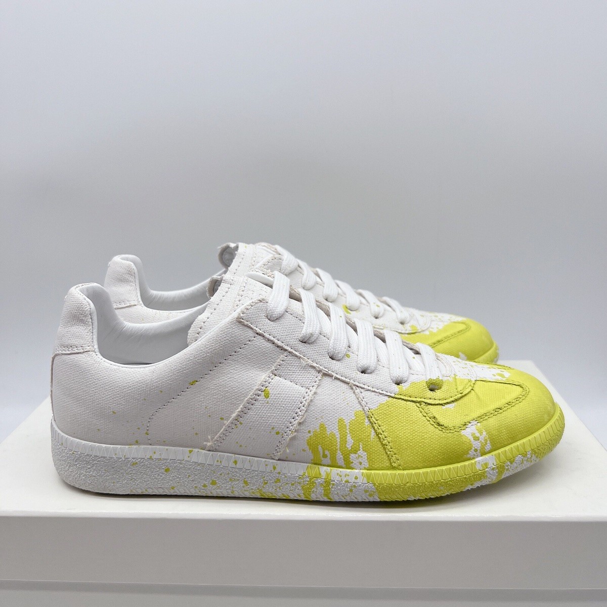 【関税込み】MM6 Maison Margiela ホワイト Replica スニーカー MAISON MARGIELA MM6 Shoes White Leather Lace Up Sneakers