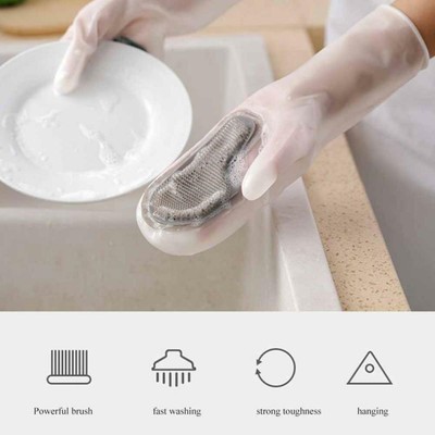 2x Spulhandschuhe Geschirrhandschuhe Putzhandschuhe Gummihandschuh Silikon Ebay