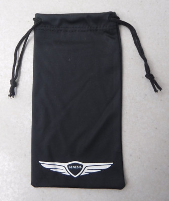 GENESIS - Brillenbeutel Brillenhülle - Schwarz mit weißem Logo - Neu