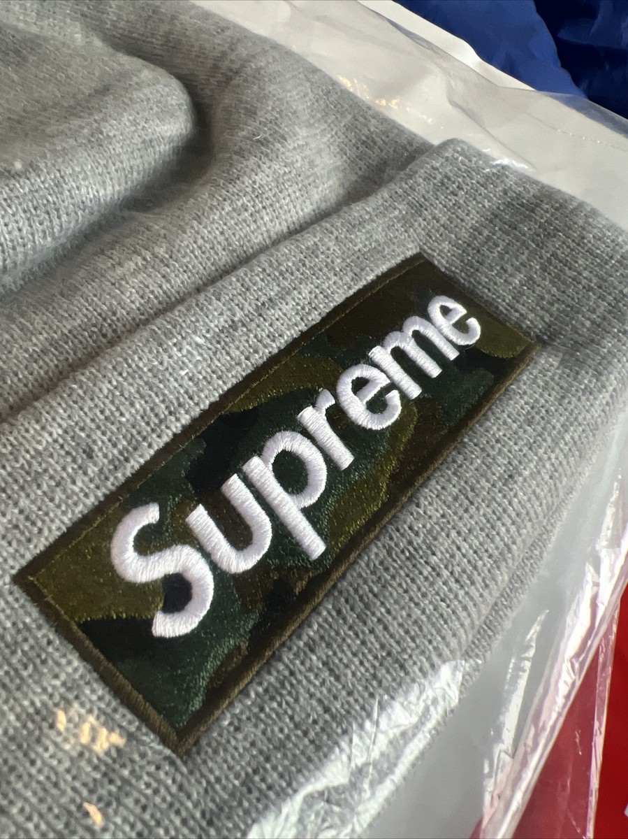 帽子 23FW Supreme Box logo beanie Grey Camo Supreme Grey Camo Beanie FW23 Box Logo | eBay