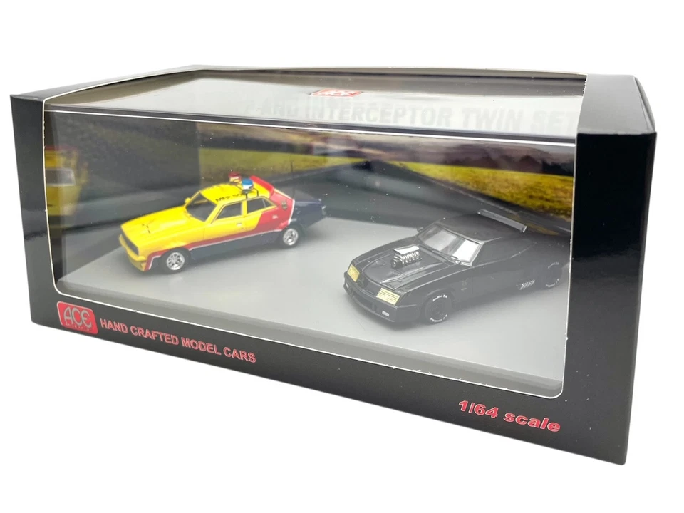 ACE 1/64 MAD MAX INTERCEPTOR & MFP TWIN SET FORD FALCON SUPERCHARGED MOVIE RESIN - image 2 of 4