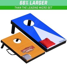 GoSports Portable Size Cornhole Game Set with 6 Bean Bags Wood Design 2 x 1 feet