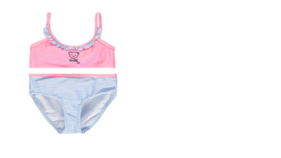 Steiff bikini/tankini, pink striped size 116