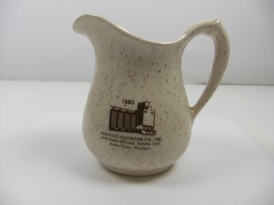 Halstad Elevator & Grandin Co-Op Oil Small Jug Advertising Arnel s Pottery