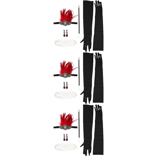 3 Sets Party Halskette Kopfschmuck Damen Braut Halloween Kostüm Zubehör