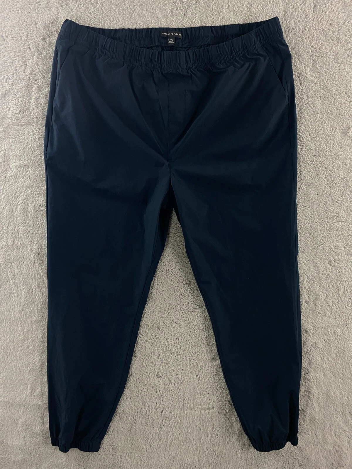 Banana Republic Tech Jogger Mens 2XL x 28" Black Athleisure Pants Polyester
