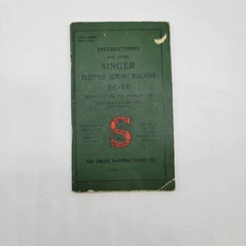 Vintage Singer Electric Sewing Machine 66-16 Instruction Manual Book 1948