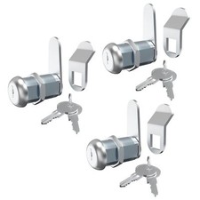3-Pack Tool Box Locks 1 1/8" Cam Lock Keyed Alike Truck Mailbox RV Zinc Alloy